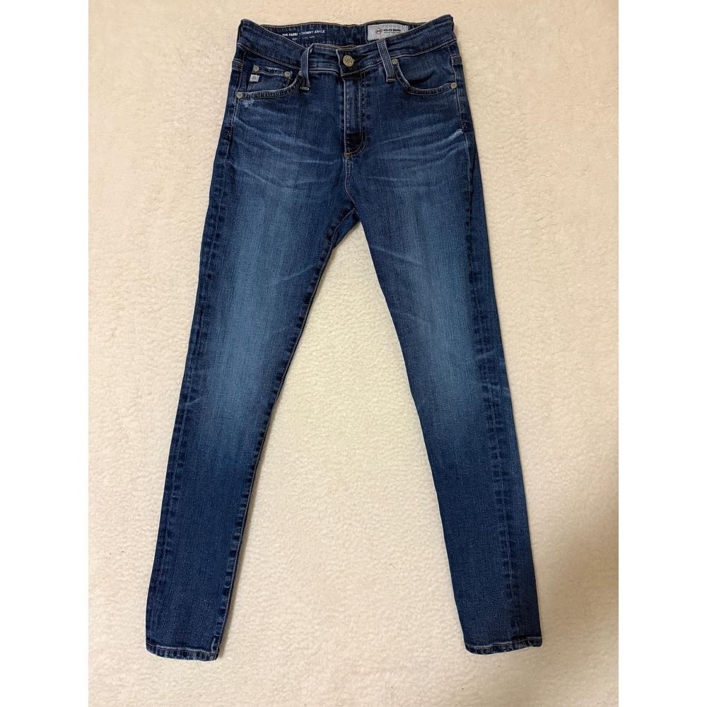 AG Adriano Goldschmied Farrah‎ Skinny Ankle Jeans Womens 26 Blue Stretch Denim